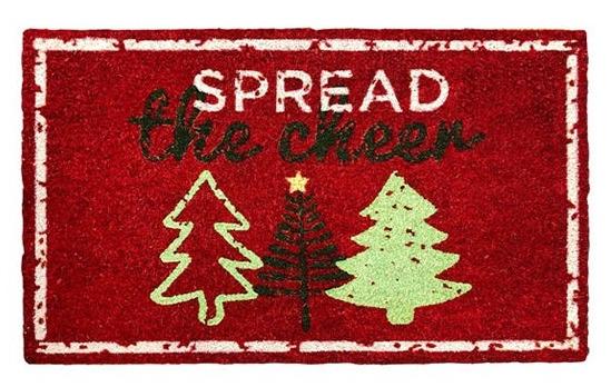 Spread The Cheer Red Coir Door Mat