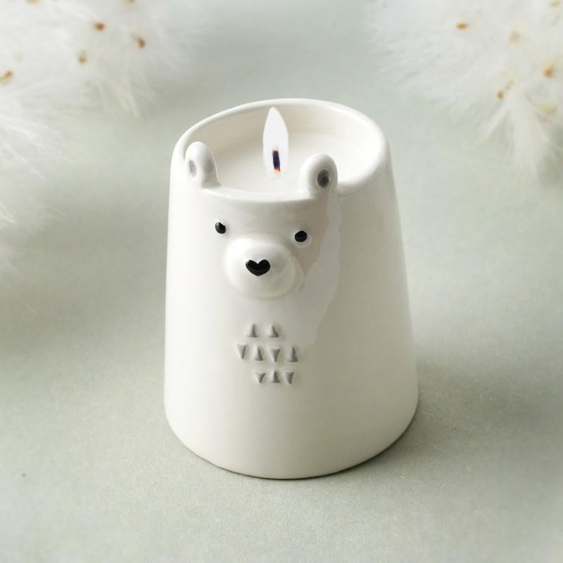 Ceramic Bear Tealight Candle in Gift Box