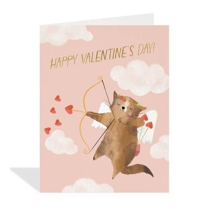 Kitten Cupid Valentine's Day Card