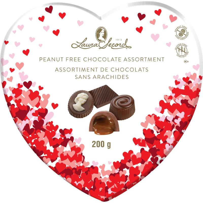 Laura Secord Peanut Free Chocolate Heart Box - Assorted - 200g