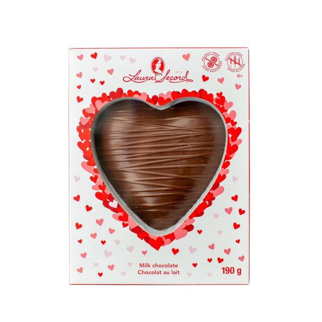 Laura Secord Peanut Free Solid Milk Chocolate Heart - 190g