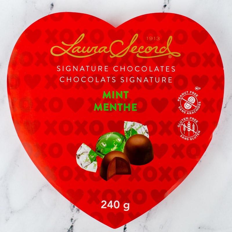 Laura Secord Peanut Free Mint Chocolate Heart Box  - 240g