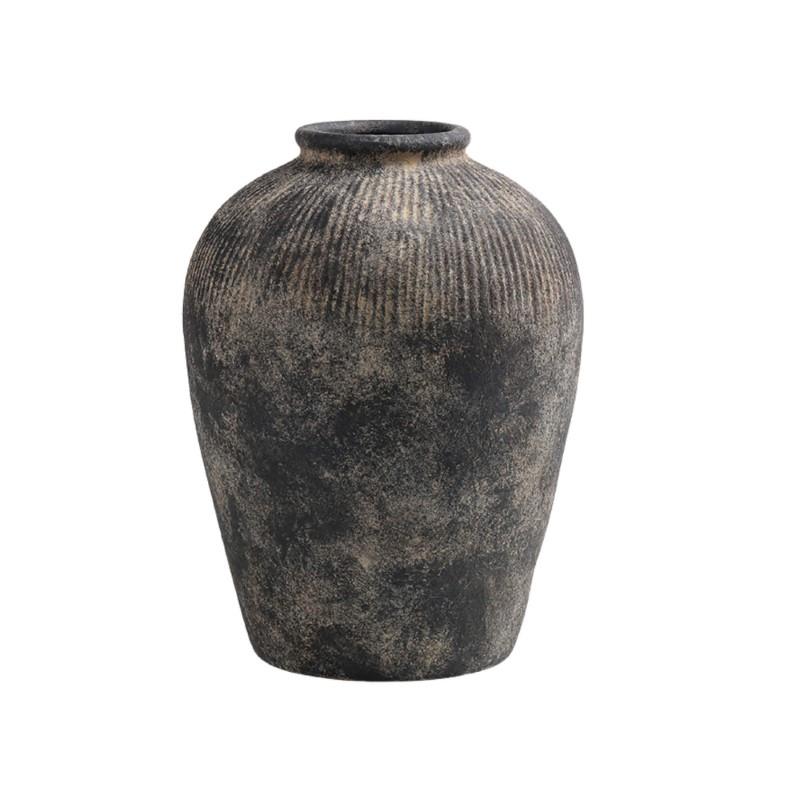 Black Terracotta Vase