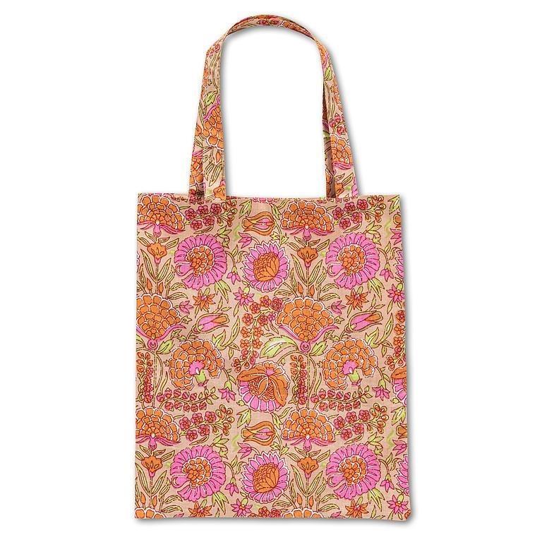Stamp Flower Simple Tote