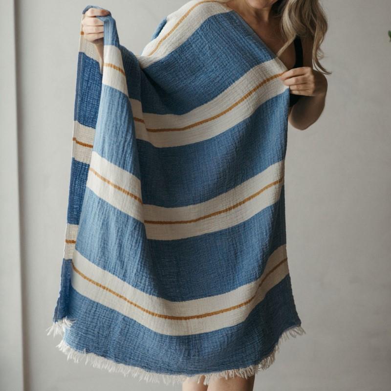 Pokoloko Crinkle Towel - Royal Blue