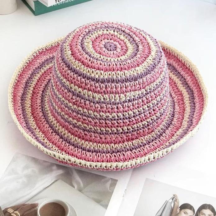 Summer Vibes Crocheted Straw Hat