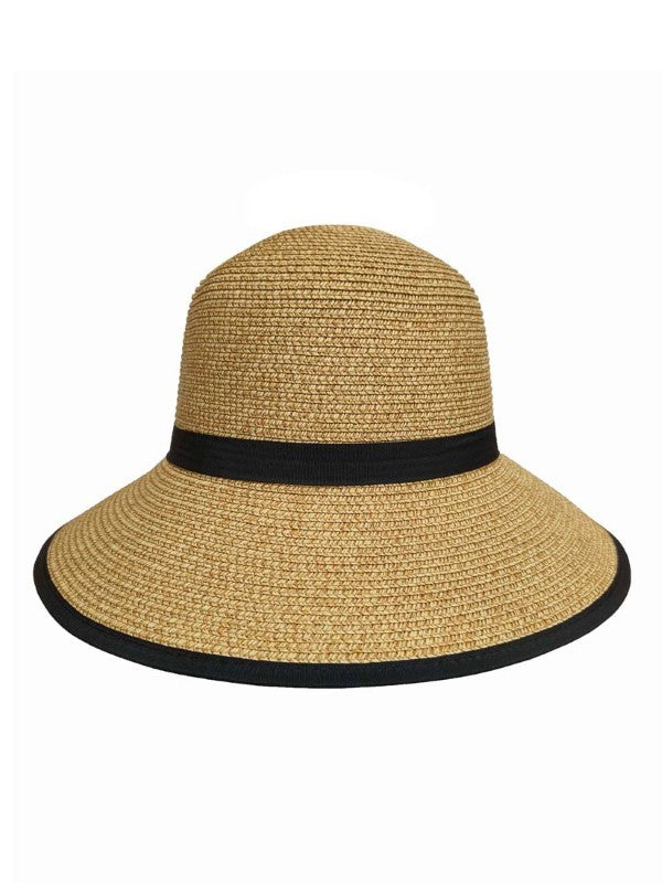 Straw Sun Hat with Ribbon Bowknot