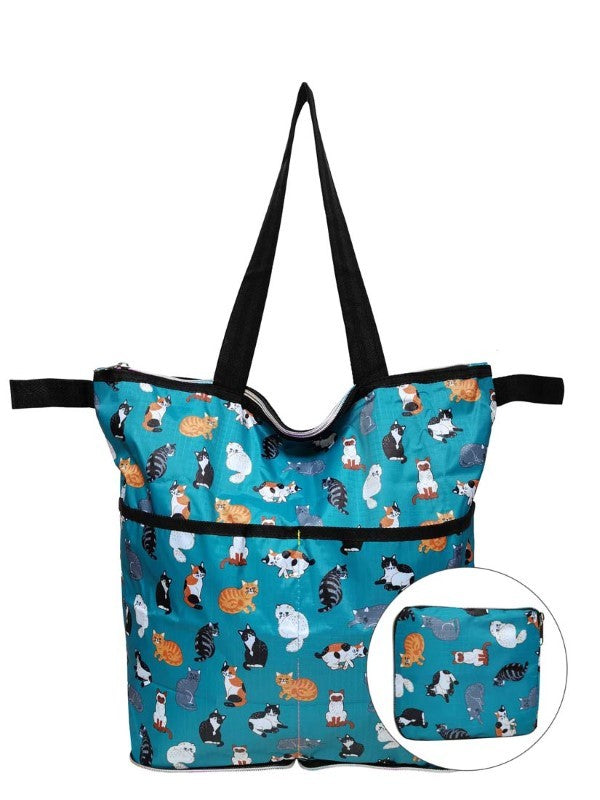 Naughty Cat | Foldable Tote With Zipper