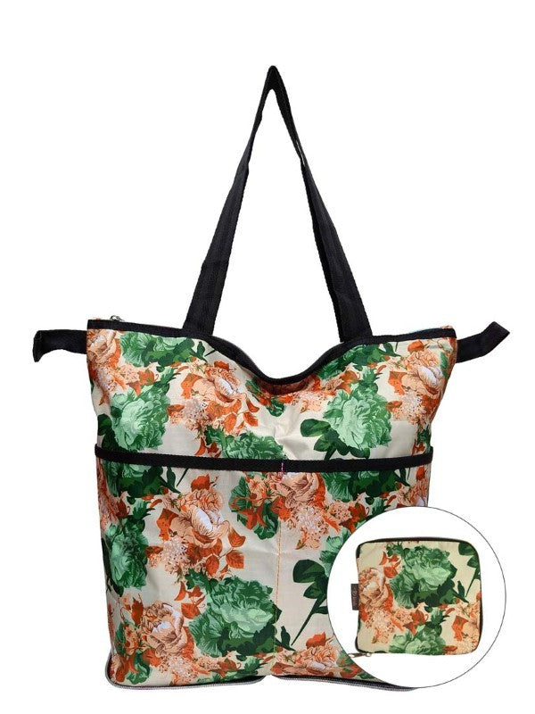 Carnation | Foldable Tote With Zipper