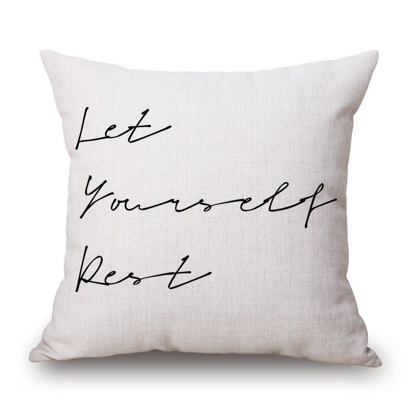 Let Yourself Rest Toss Cushion, 18&quot;Sq