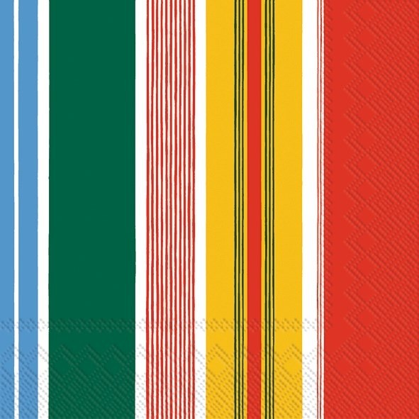 Paraati Yellow & Red - Paper Napkins - Pack/20 - Moss Danforth