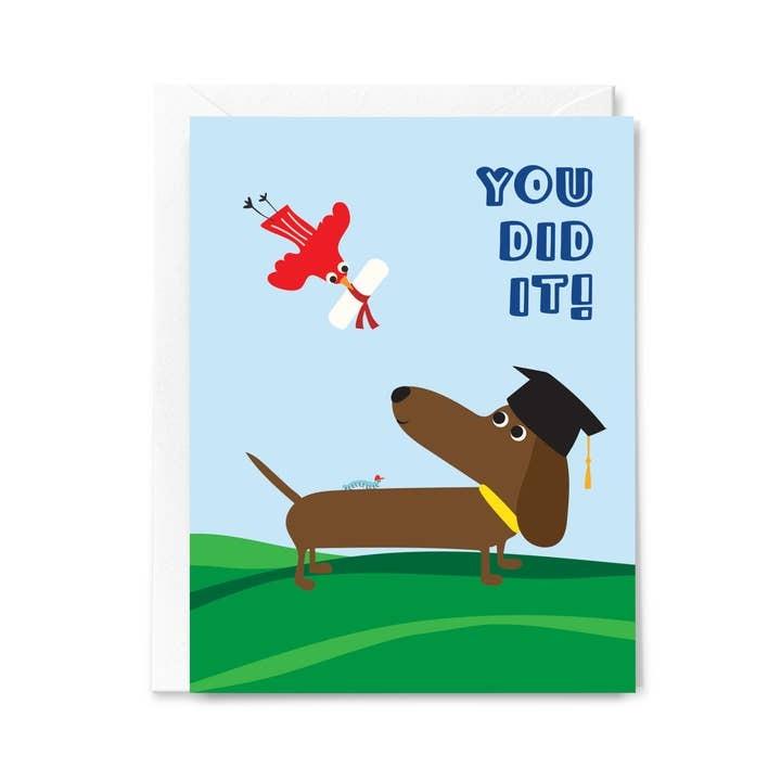 You Did It Dog Graduation Card