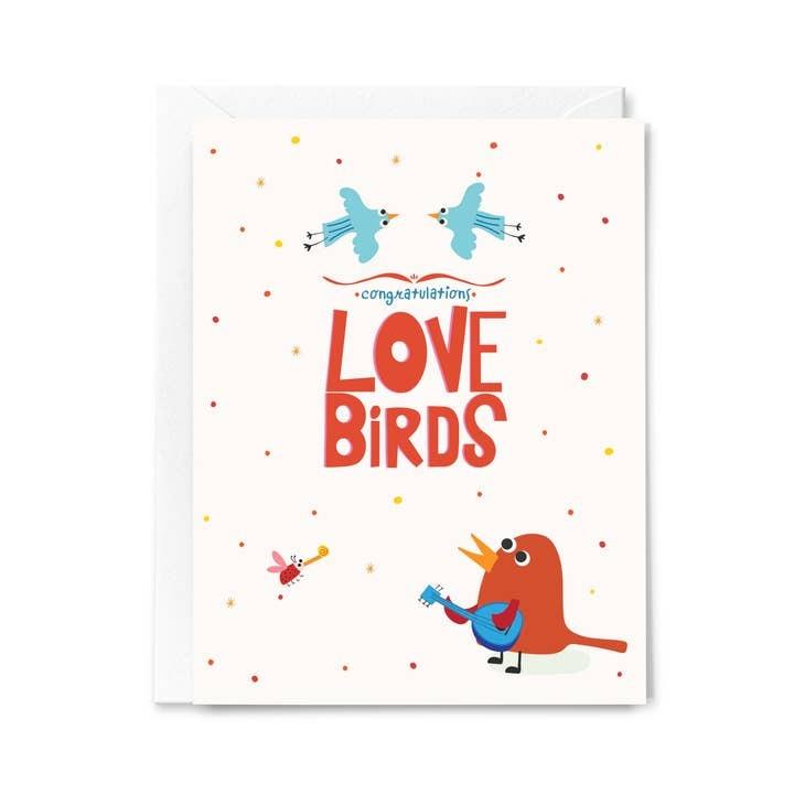 Love Birds Wedding Card