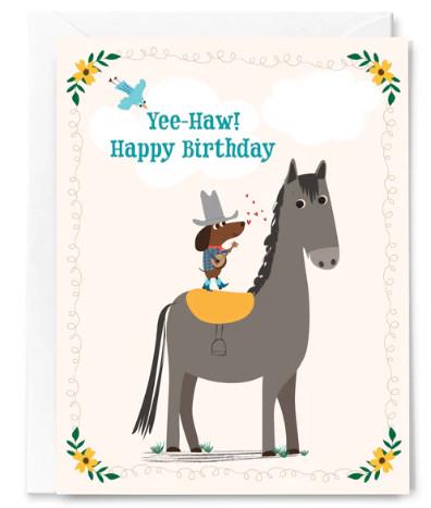 Hee-Haw Stanely and Horse Birthday Card