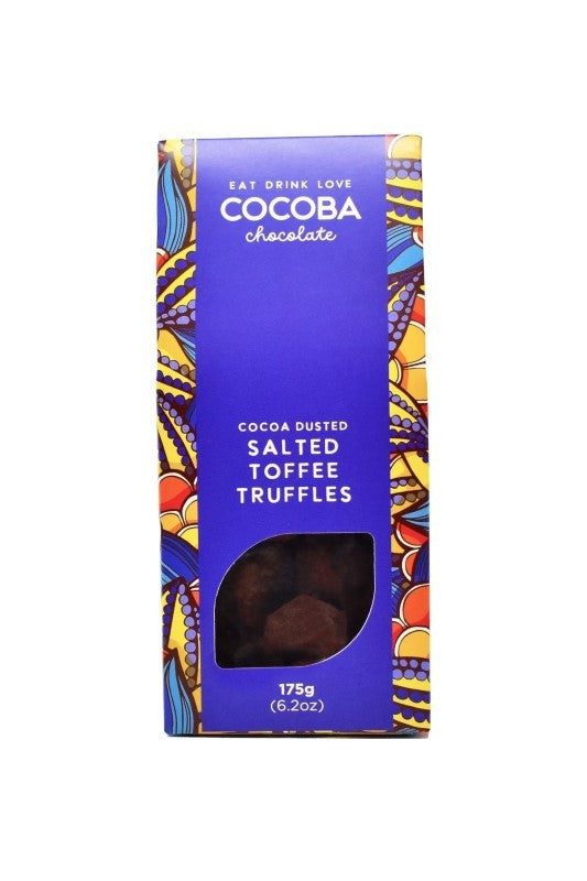 Cocoba Cocoa Dusted Salted Toffee Truffles, 175g