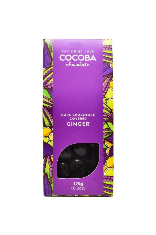 Cocoba Dark Chocolate Covered Ginger, 175g