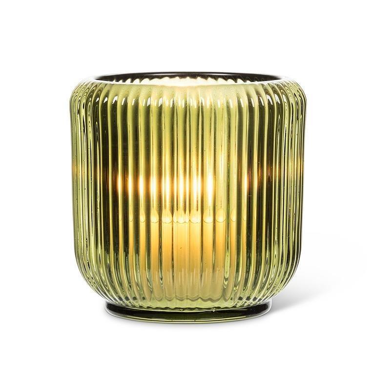 Large Ribbed Votive, 3.25"D