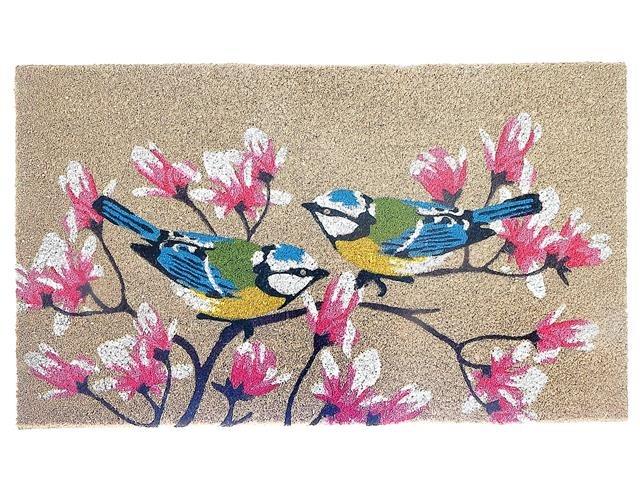 Cherry Blossom Birds Coir Doormat
