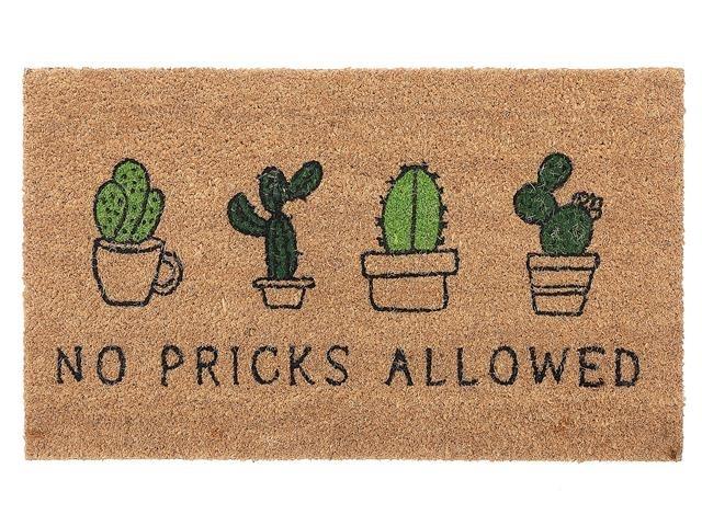 No Pricks Allowed Coir Doormat