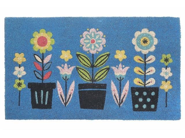 Triple Florals Coir Doormat