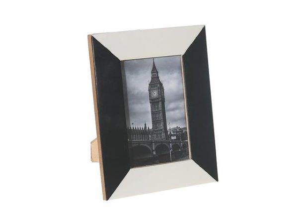 Black & White Inlay Photo Frame, 5" x 7"