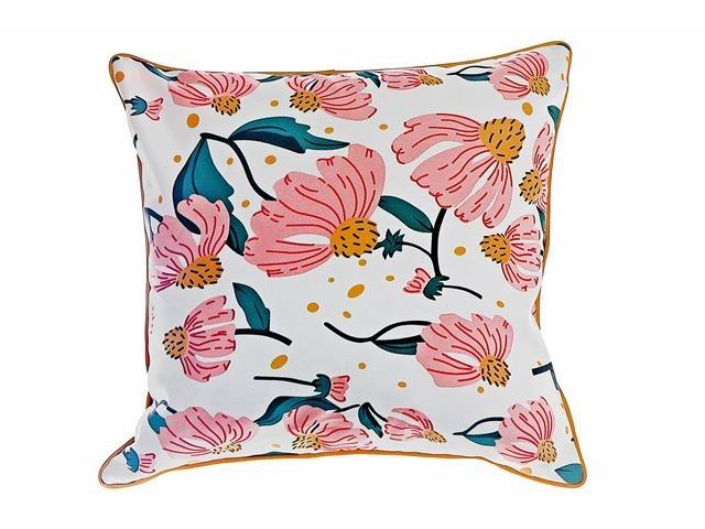 Botanical Print Outdoor Waterproof 18"Sq Cushion (Coneflower)