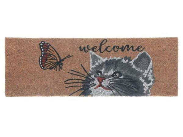Welcome Cat Coir Doormat