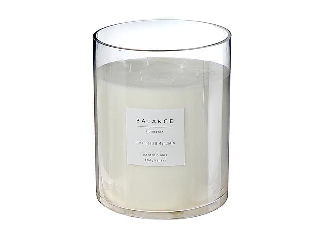 Large 6 Wick Glass Candle (165.80 Oz) (Unscented)