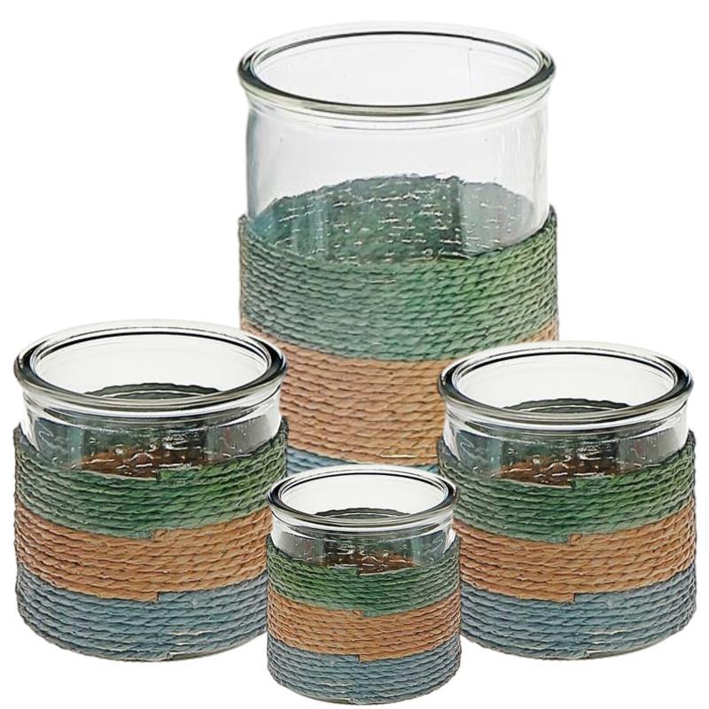 Gia Green Top Glass Candle Holder