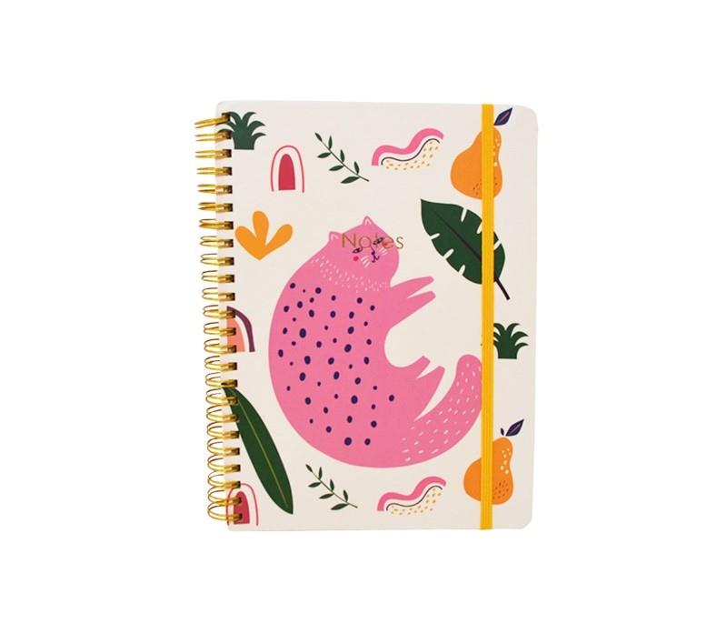 Tropical Cat Hard Cover Notebook - 80 Pages