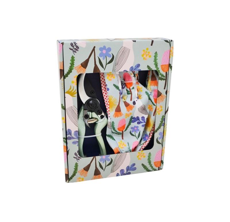 Floral Garden Glove & Pruner Set Of 2