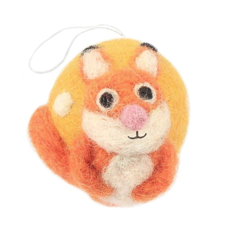 Felt Squirrel Egg Ornament