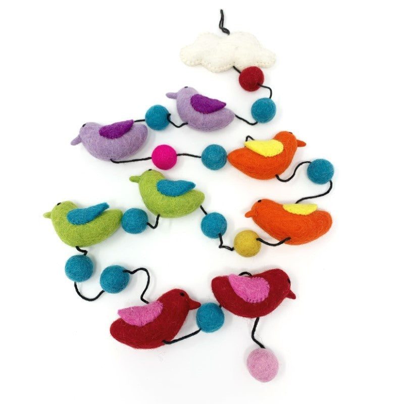 Felt Bird Garland, 48"