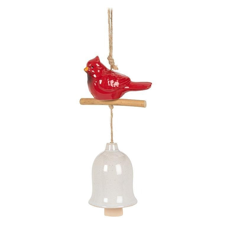 Bell with Perched Cardinal, 9.5"H