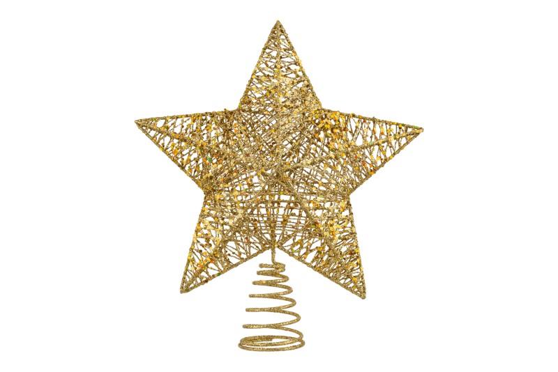 Antique Gold Wire Star Tree Topper
