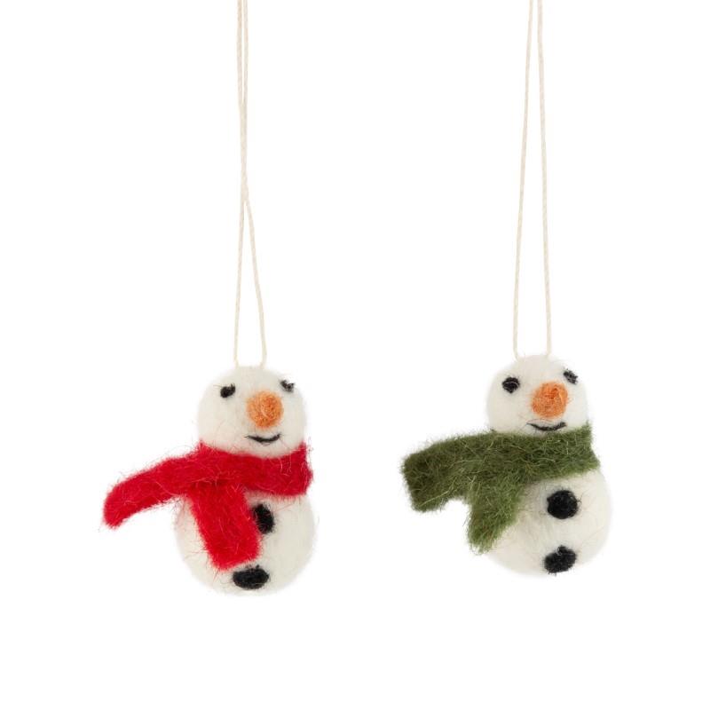 Snowman With Scarf Ornament