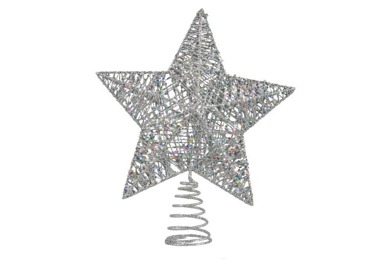 Silver Wire Star Tree Topper