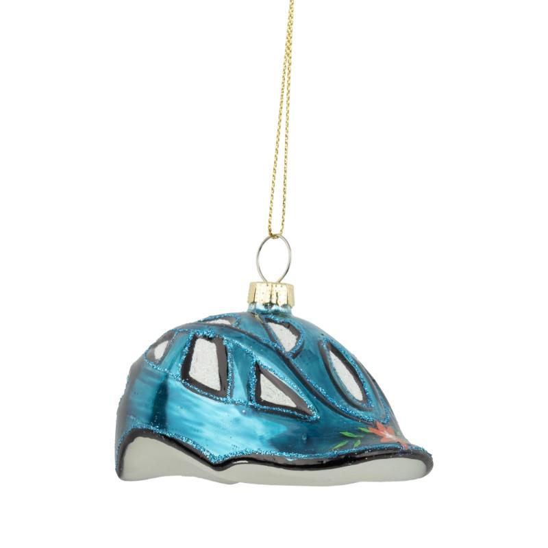 Glass Bike Helmet Ornament