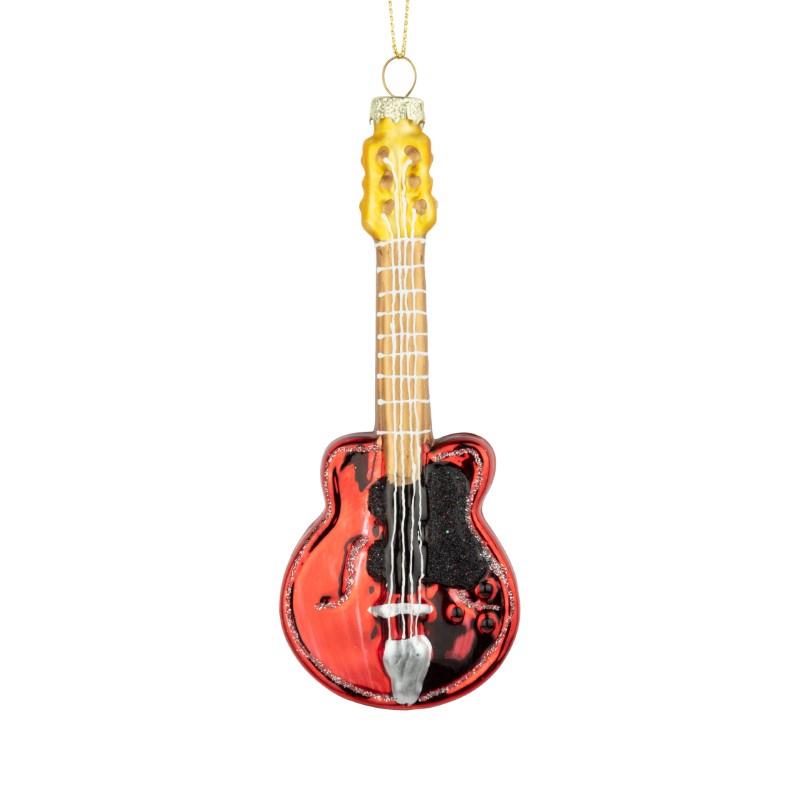 Glass Guitar Ornament
