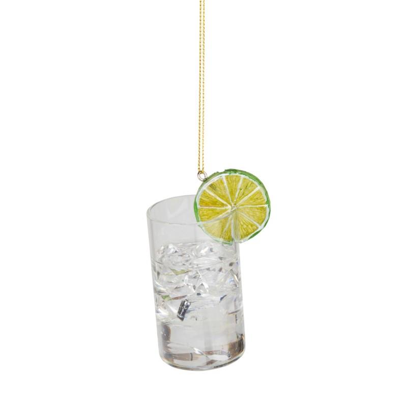 Glass Gin &amp; Tonic Ornament
