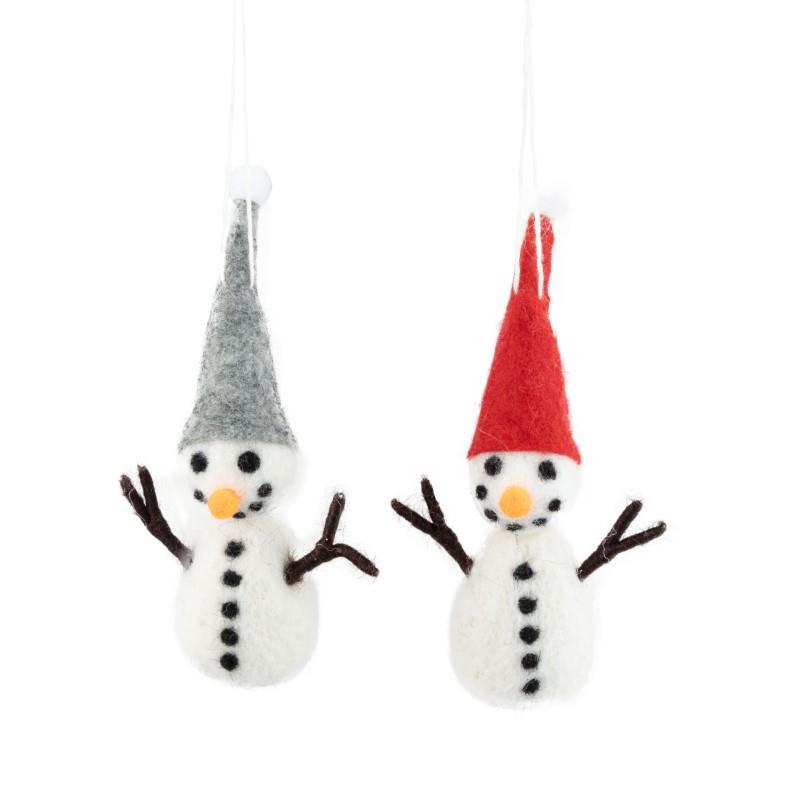 Snowman With Hat Ornament