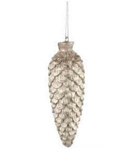 Antique Champagne Pinecone Ornament