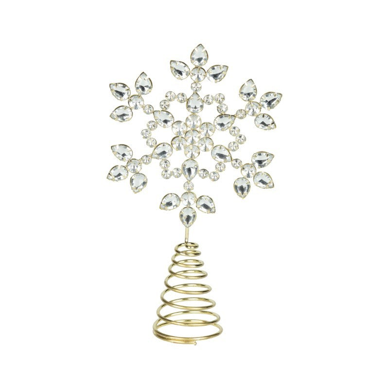 Clear Glass Jewel Tree Topper