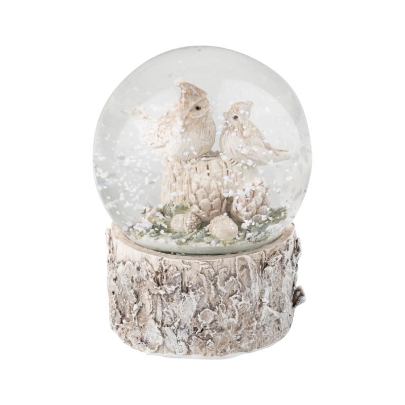 Bird Couple Snow Globe, 3.5"