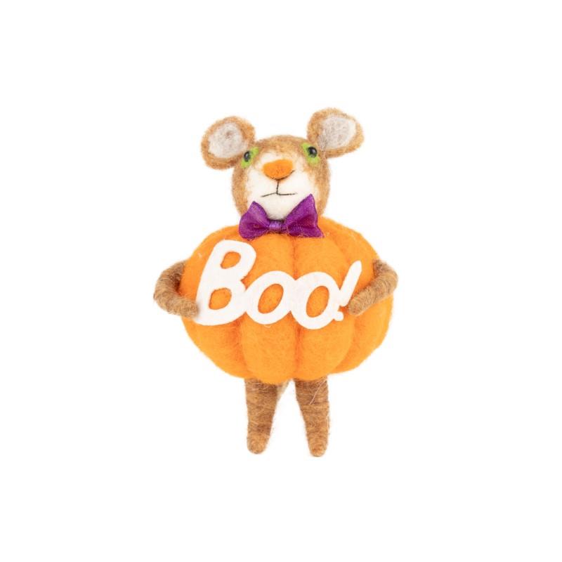 Bear in a Pumpkin Costume Ornament