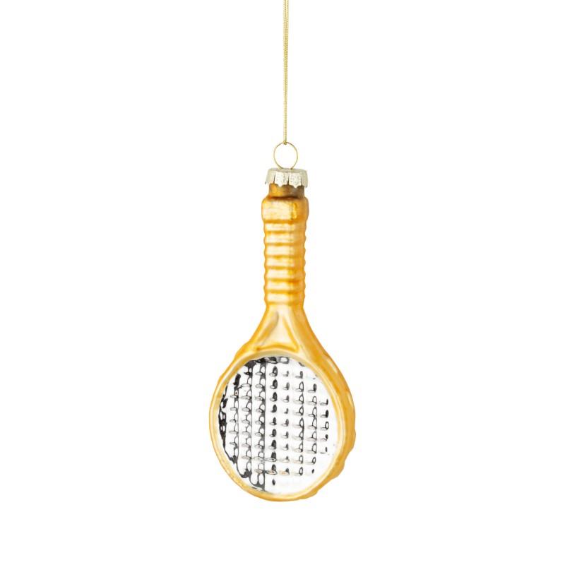 Glass Tennis Racket Ornament