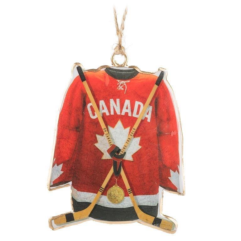 Red Hockey Jersey Ornament