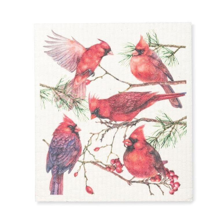 Cardinals Swedish Dishcloth, Single