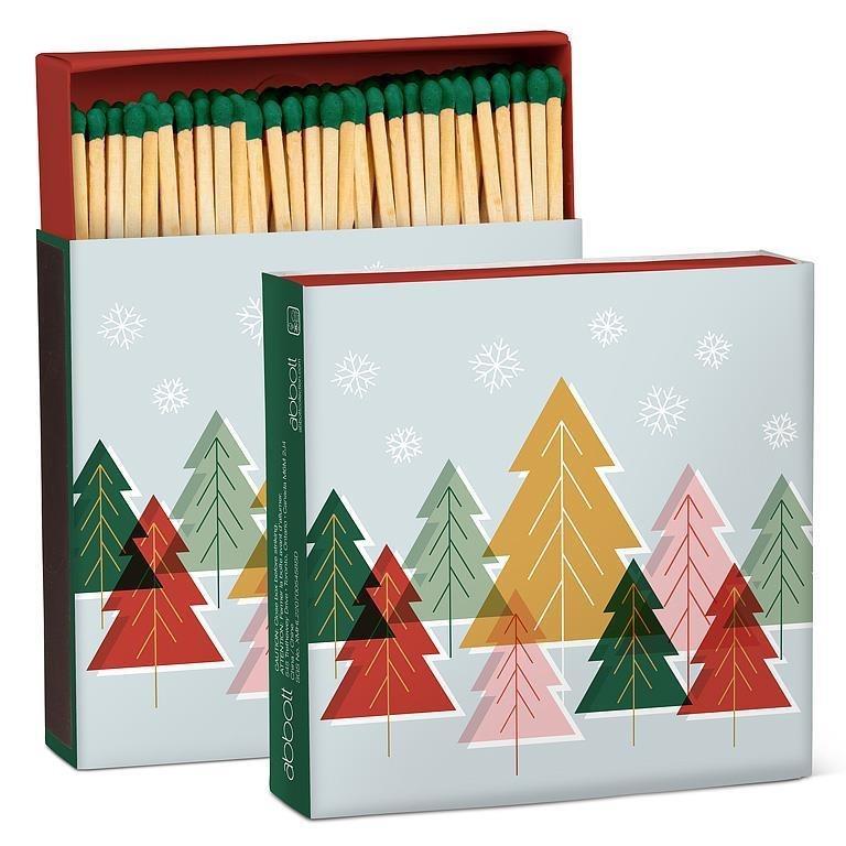 Pastel Trees Square Matches, 100 Sticks