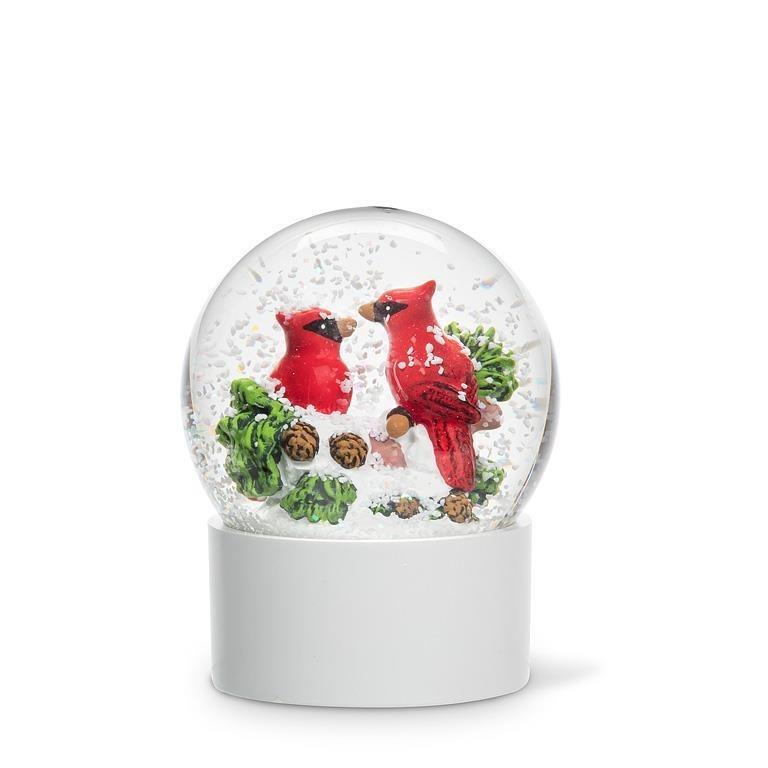 Cardinal Pair Snow Globe, 3&quot;H